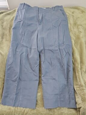 LOFT Light Slate Blue High-Rise Wide Leg Pants, Size 12